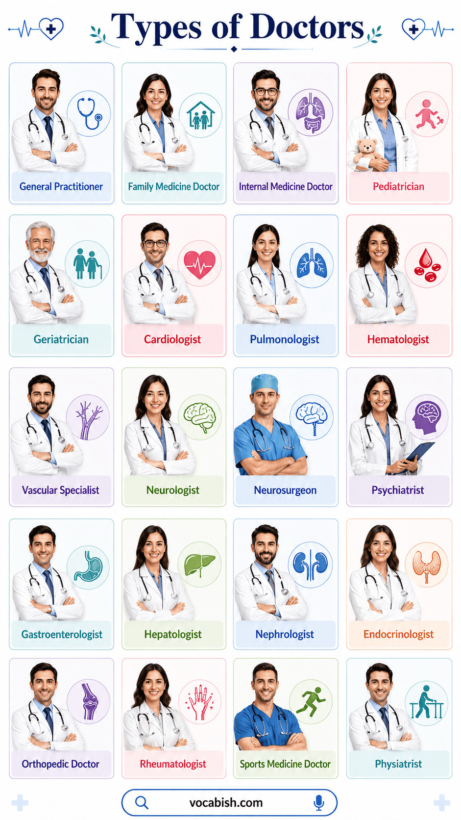 Different Types of Doctors and Their Names