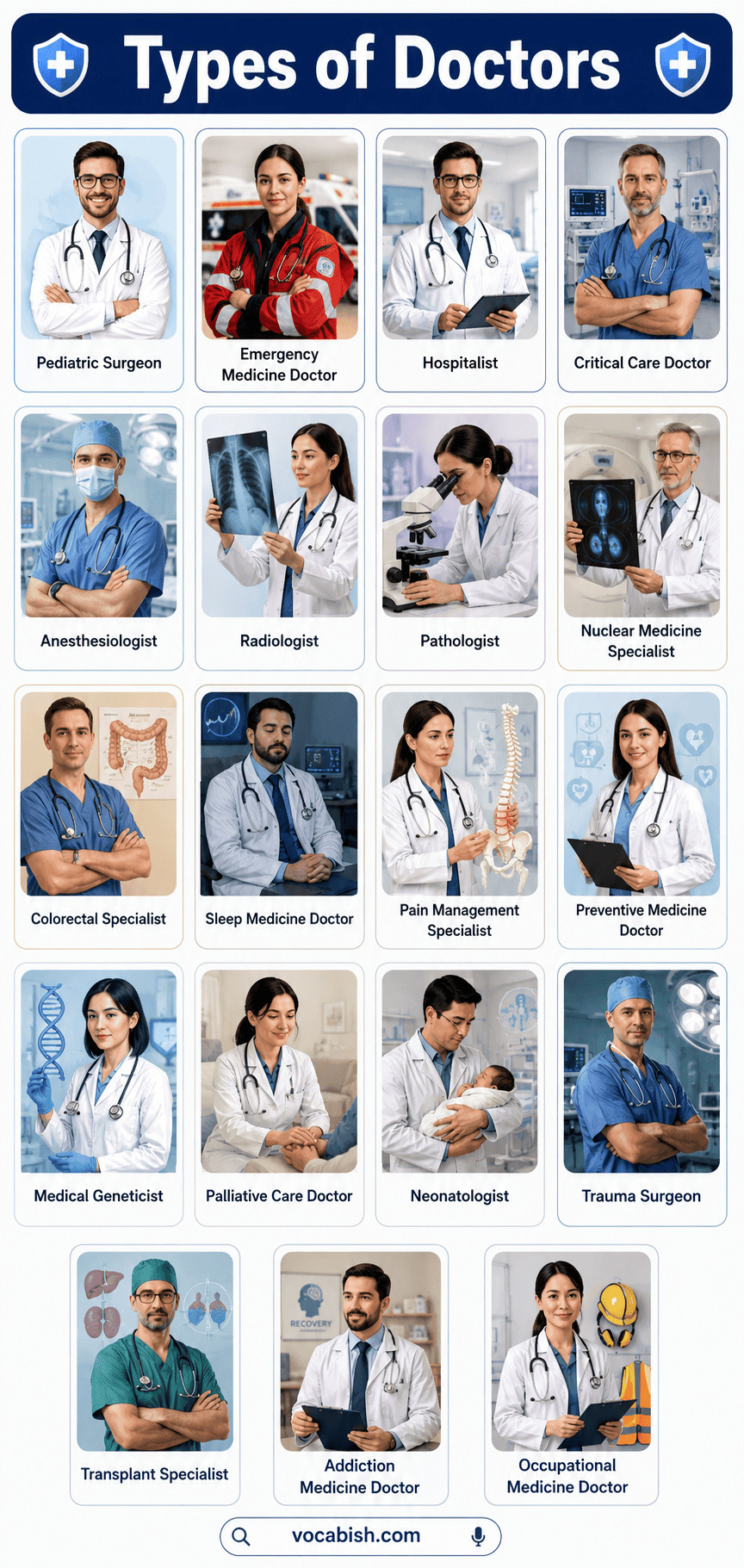 Doctors Name and Their Types