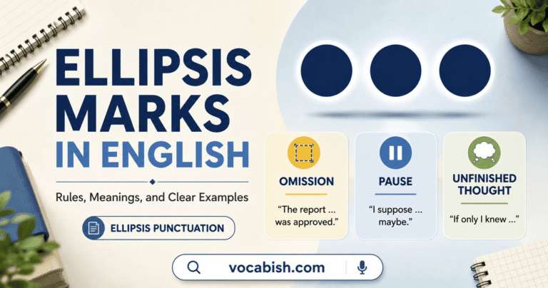 Ellipsis Marks in English Explained with Meanings and Examples