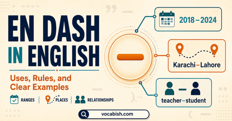 En Dash Punctuation Mark Explained with Rules and Examples