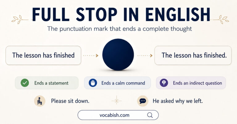 Full Stop or Period in English Explained with Rules and Examples