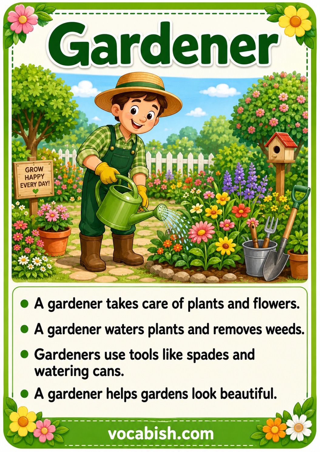 Gardener Occupation for Kids