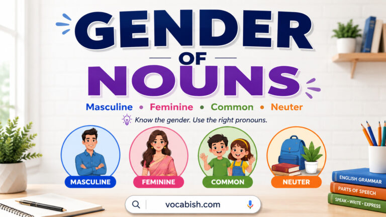 Gender of Nouns in English Grammar Explained with Types and Examples