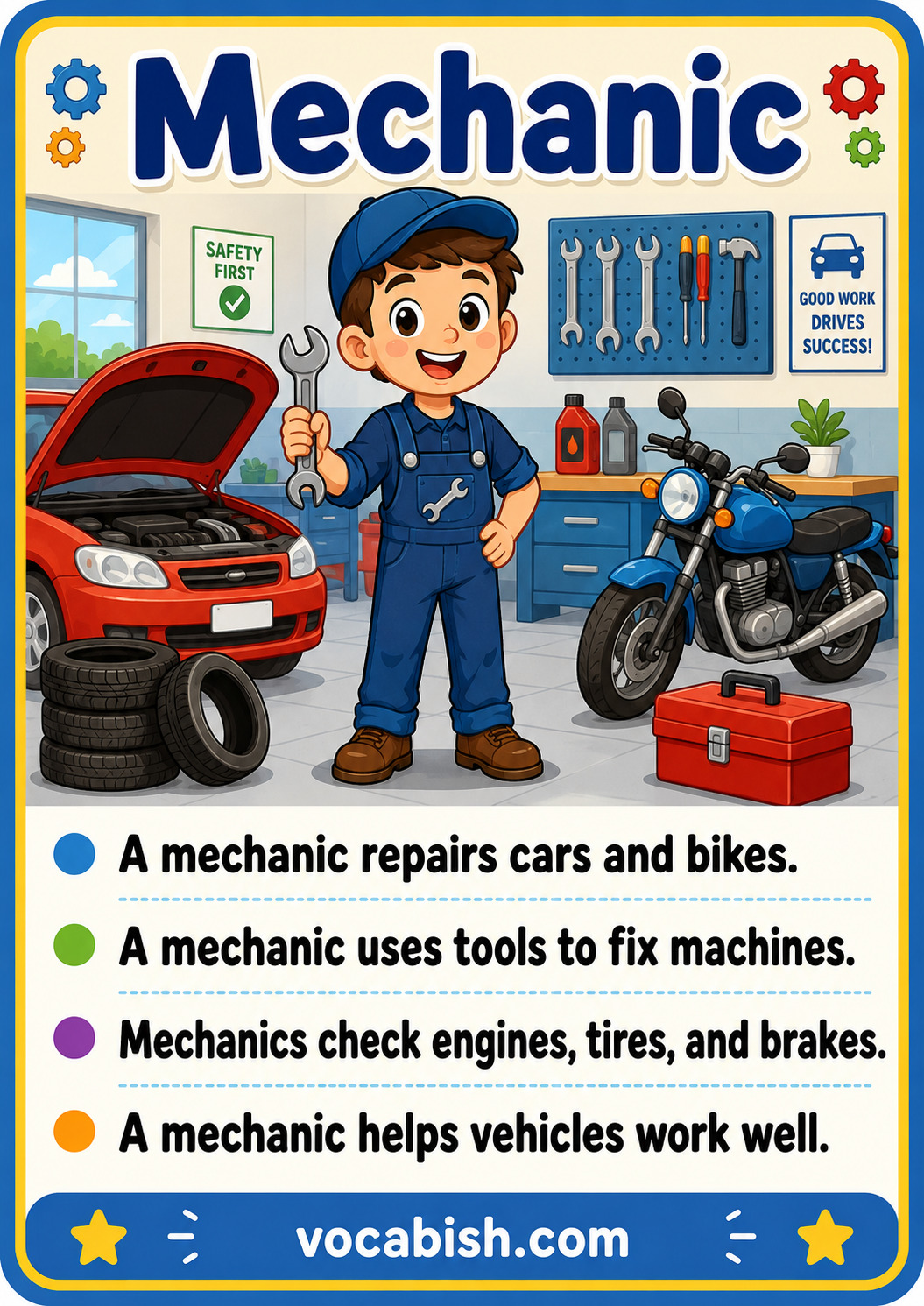 Mechanic Worksheet for Kids