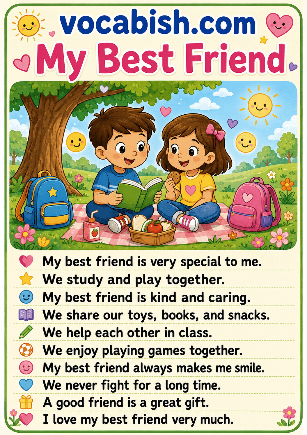 My Best Friend Paragraph for Kids in English