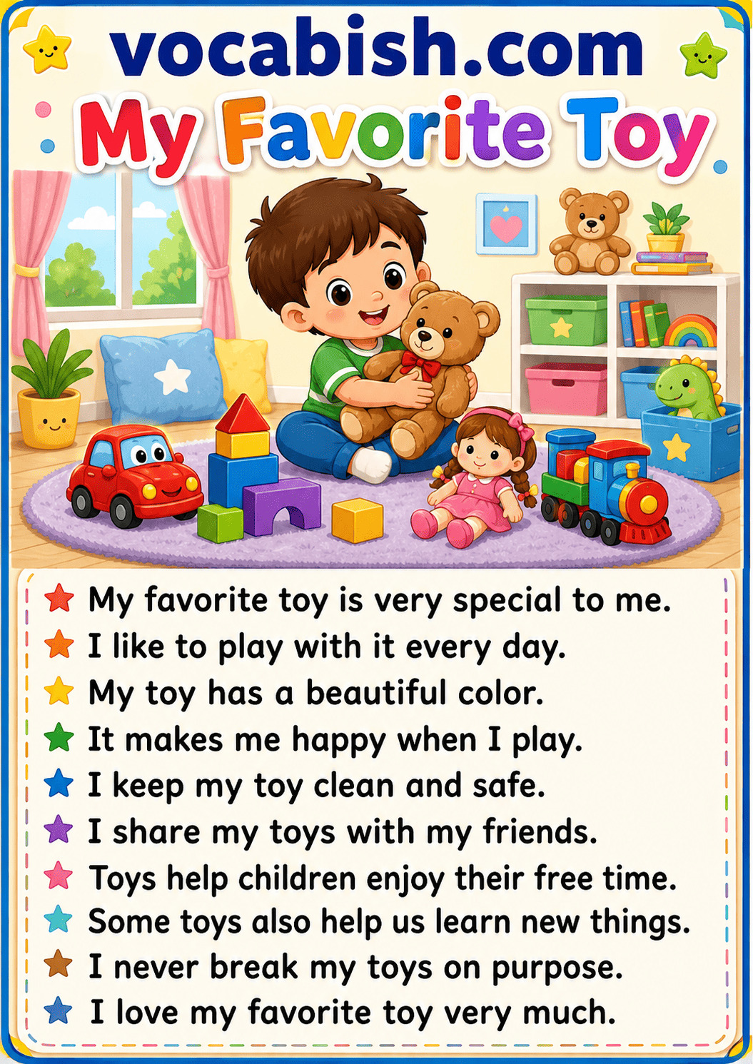 My Favorite Toy Paragraph for Kids