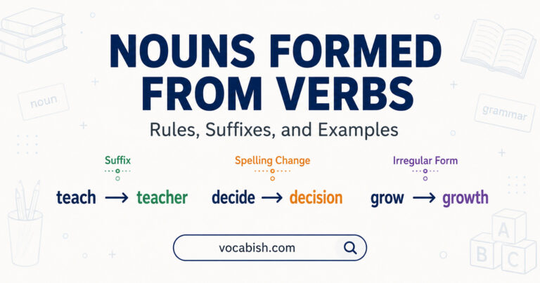 Nouns Formed From Verbs in English