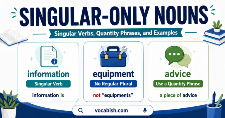 Nouns that Always Singular Explained with Rules and Examples