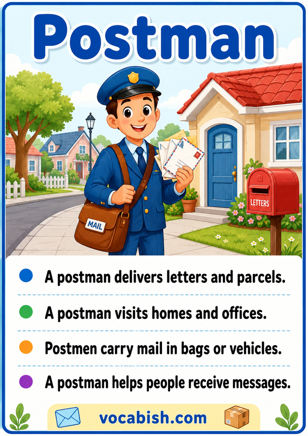 Postman Occupation for Kids