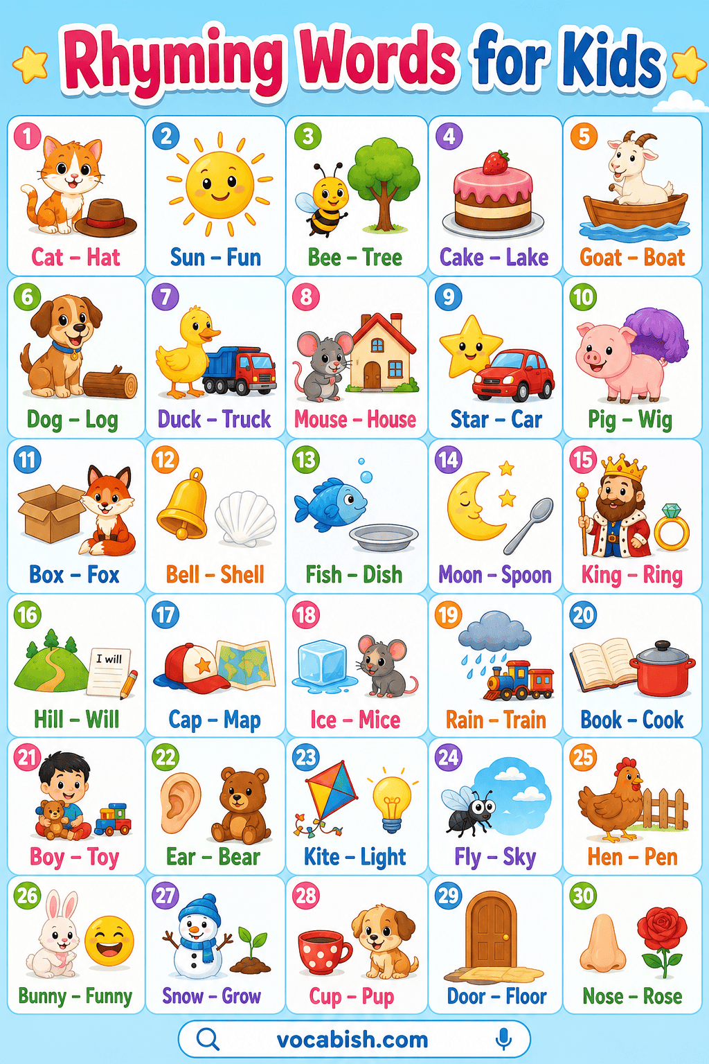 Rhyming Words for Kids