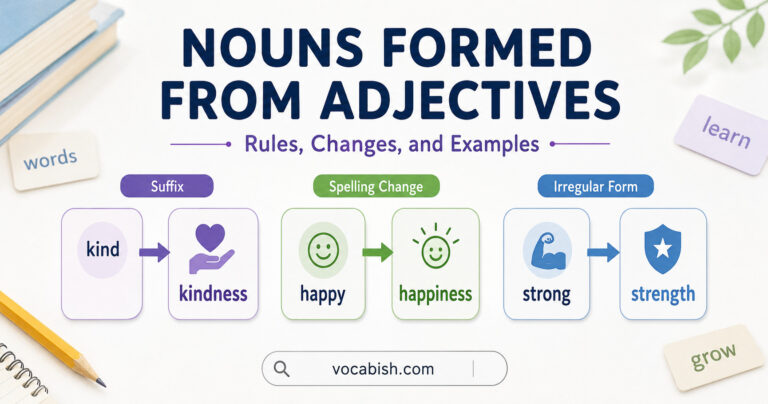 Rules and Examples of Nouns Formed from Adjectives