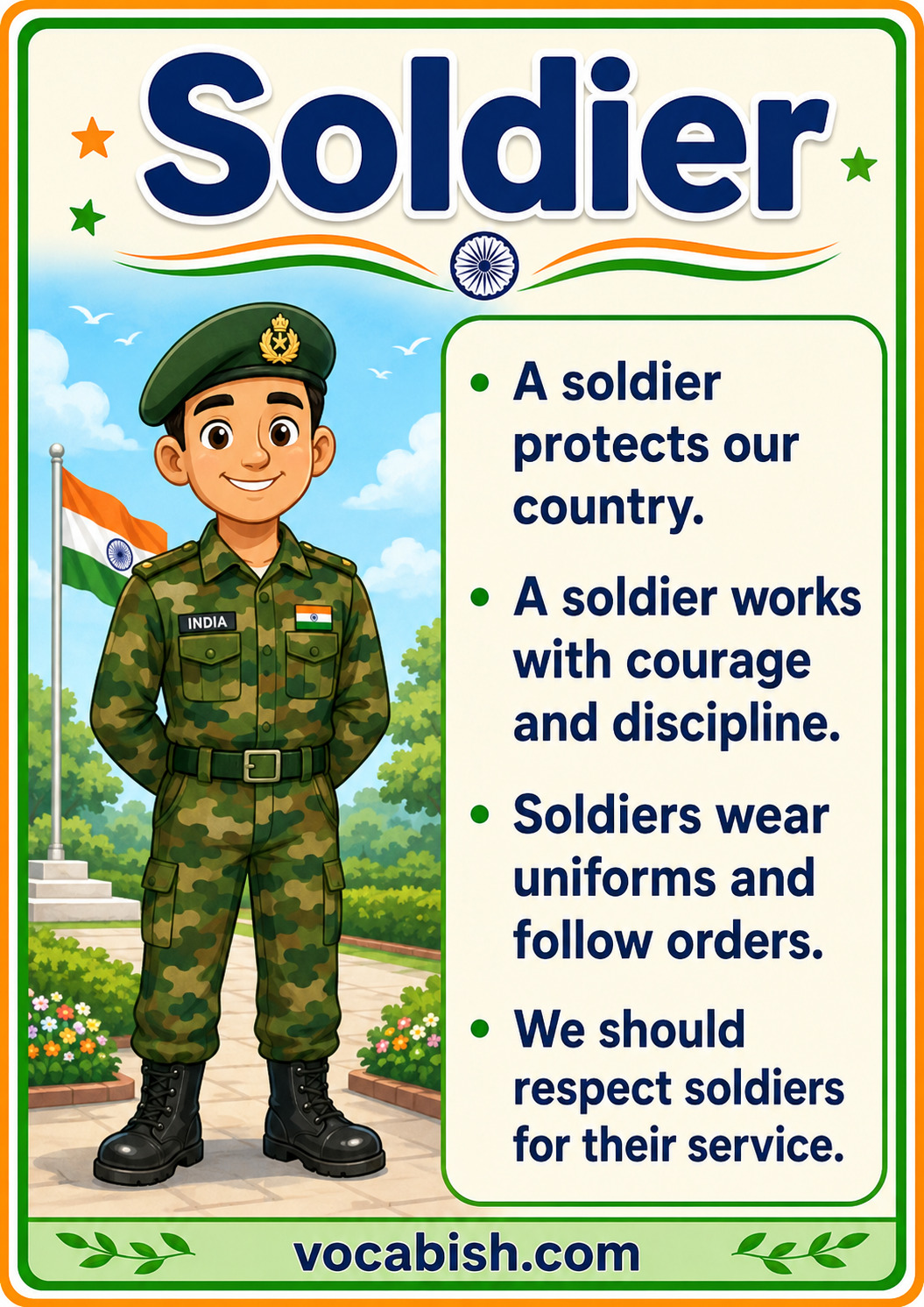 Soldier Worksheet for Kids