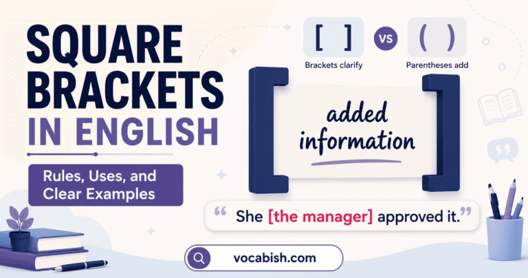 Square Brackets in English Explained with Rules and Examples