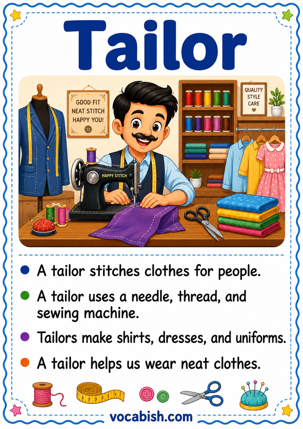 Tailor Occupation for Kids