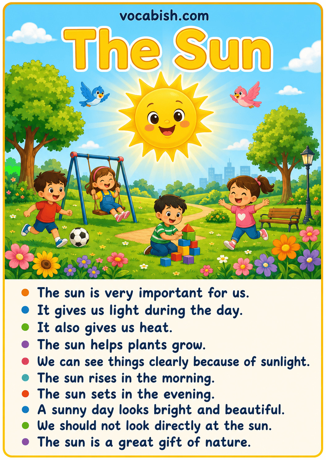 The Sun Paragraph for Kids