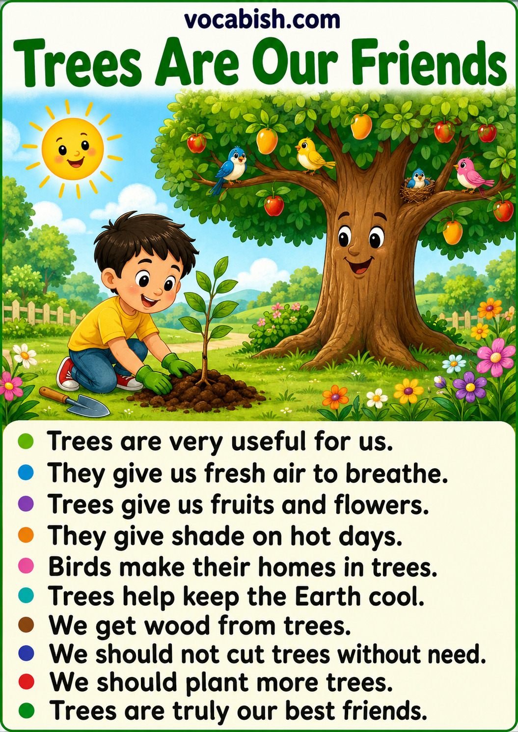 Trees Are Our Friends Paragraph for Kids