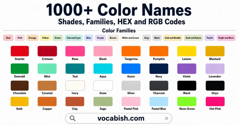 1000+ Color Names with PDF