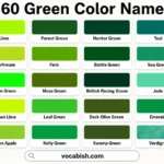 160 Green Color Names and Shades with PDF