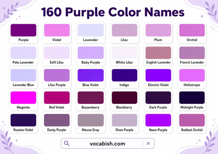 160 Purple Color Names and Pictures with Codes