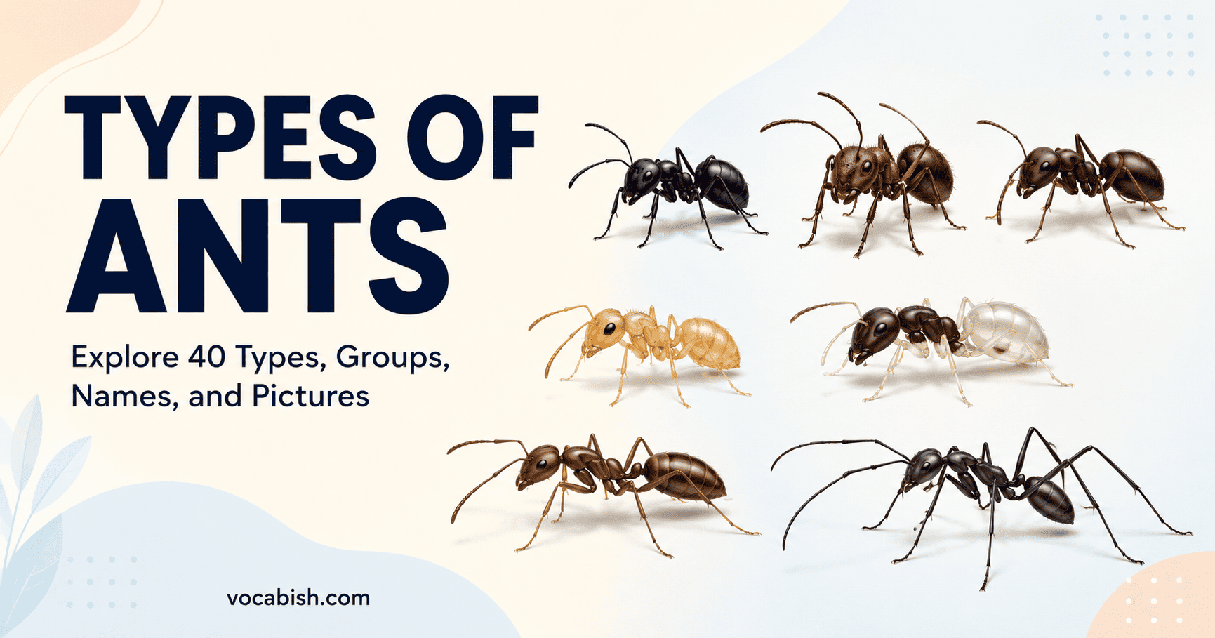 40 Types of Ants and Their Groups with Pictures