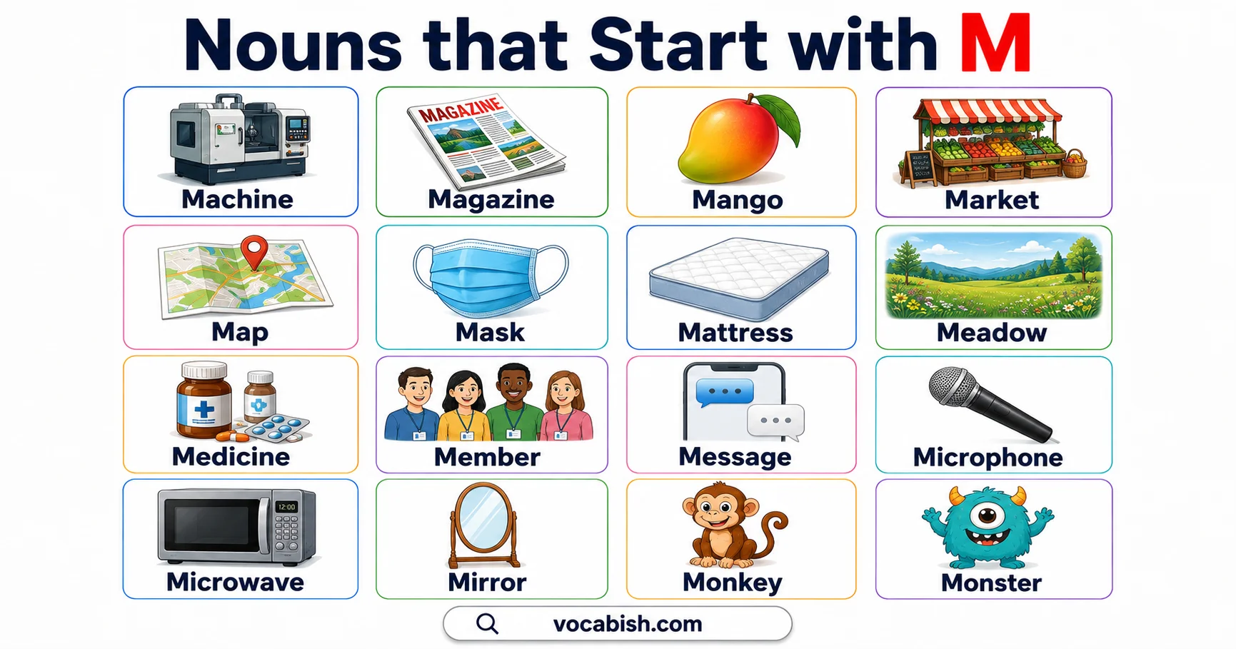 500+ Nouns that Start with M