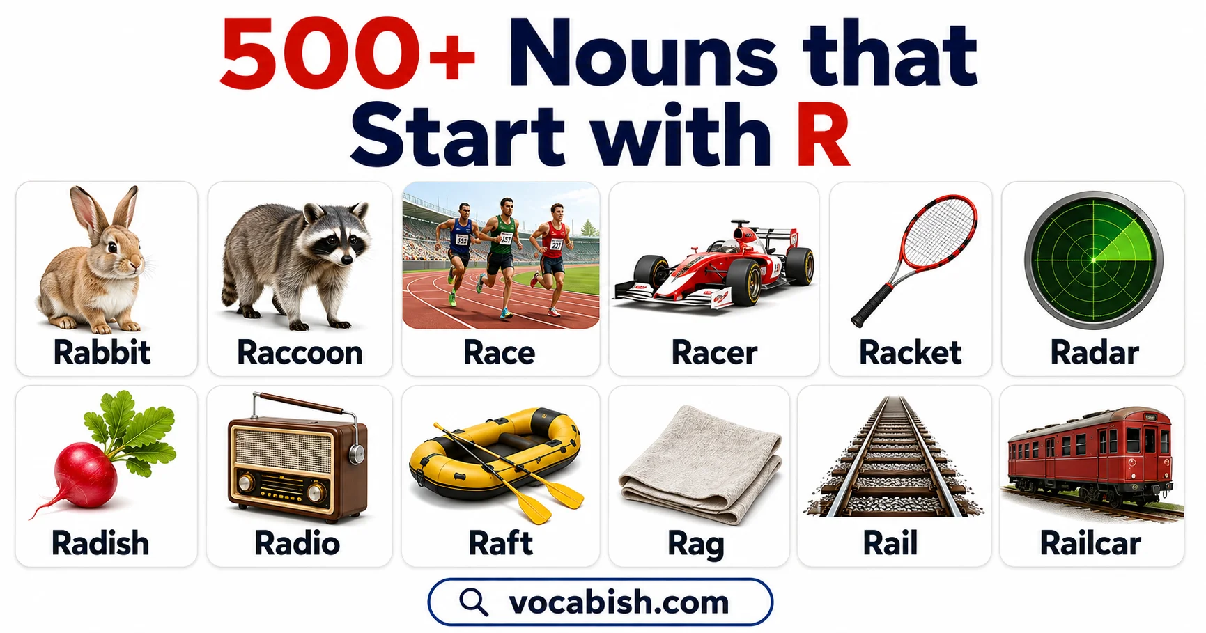 500+ Nouns that Start with R in English with Their Meanings and Examples in Sentences