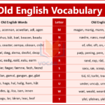 500+ Old English Vocabulary Words with Meanings