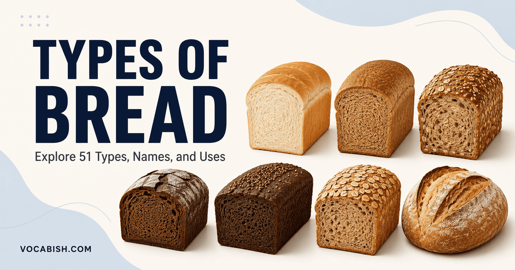 51 Types of Bread Explained with Their Pictures and Uses