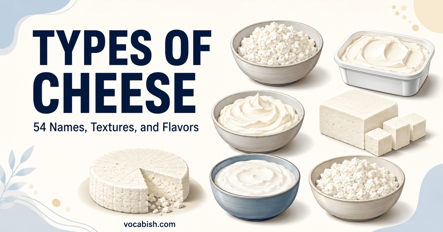 54 Types of Cheese Explained with Textures, Flavors, and Sizes