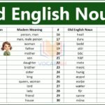 60 Old English Nouns with Meanings