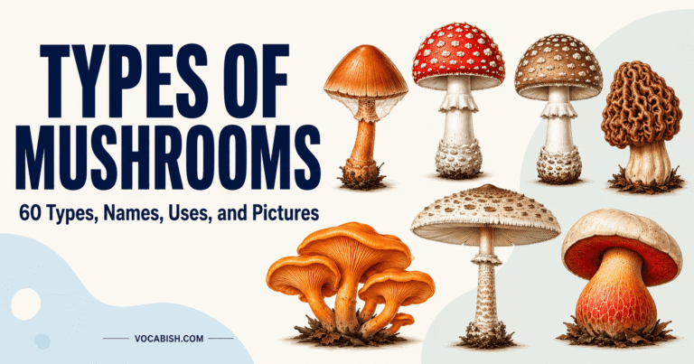60 Types of Mushrooms and Their Uses