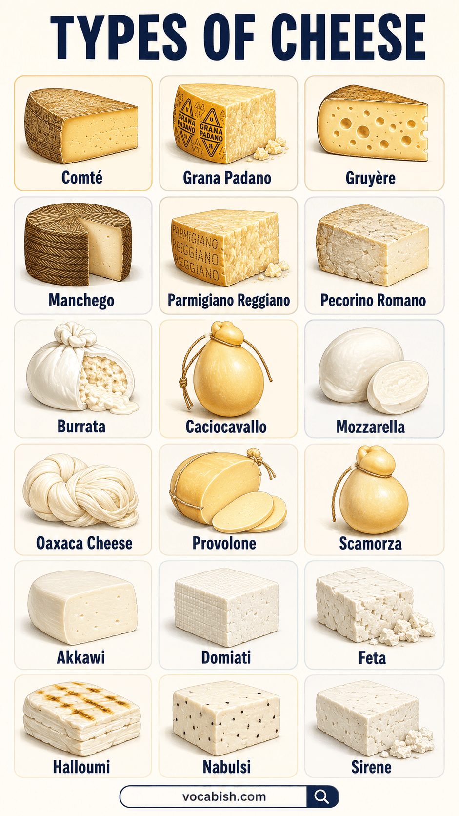 Cheese and Their Types with Pictures