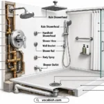Diagram of Parts of a Shower