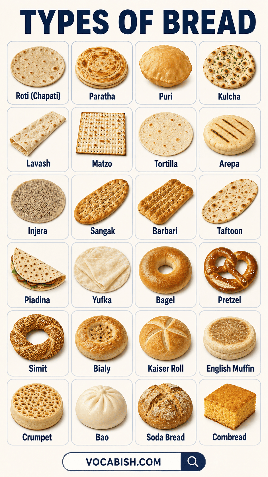 Different Breads and Their Types