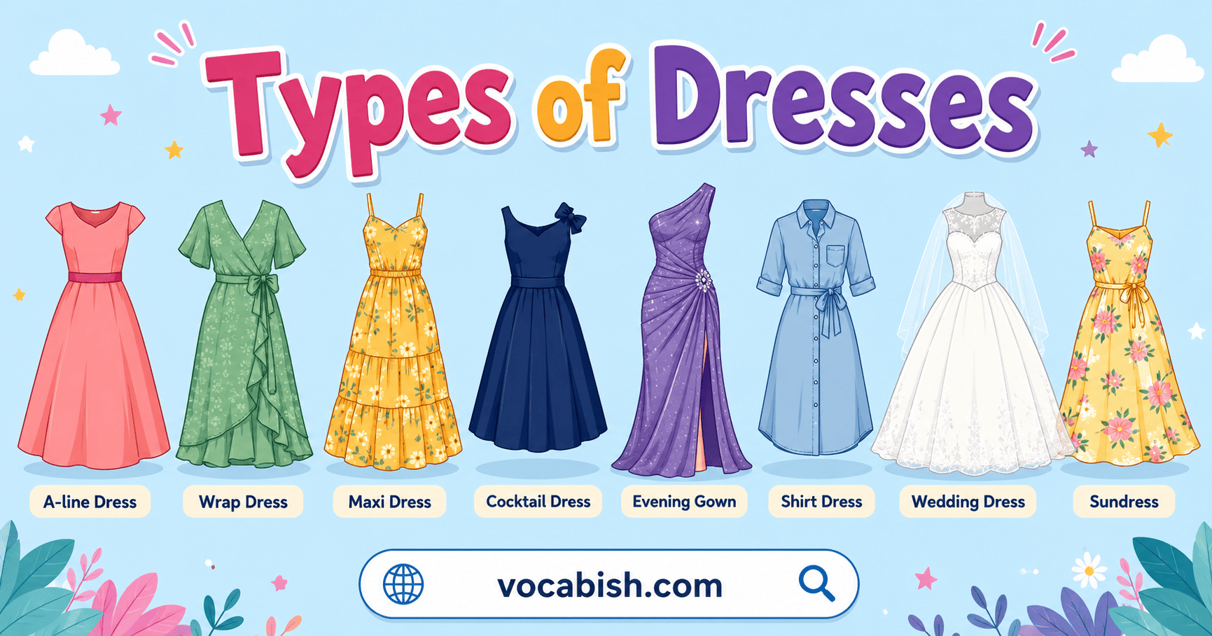 Dress Types and Names with Pictures