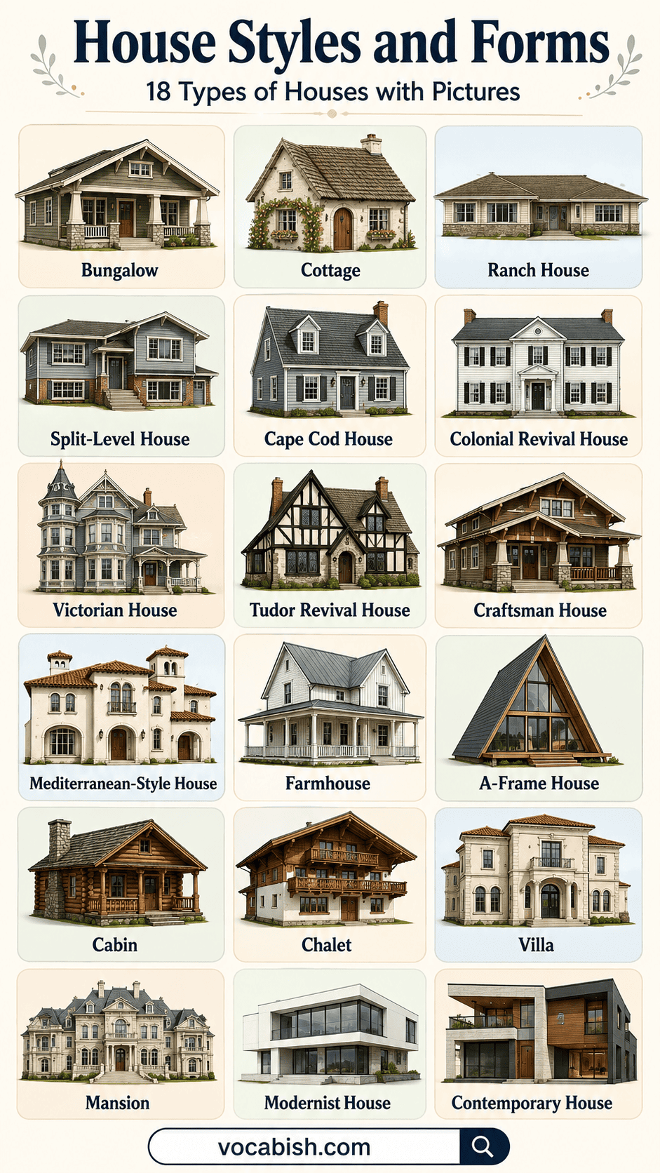 House Styles and Their Names with Pictures