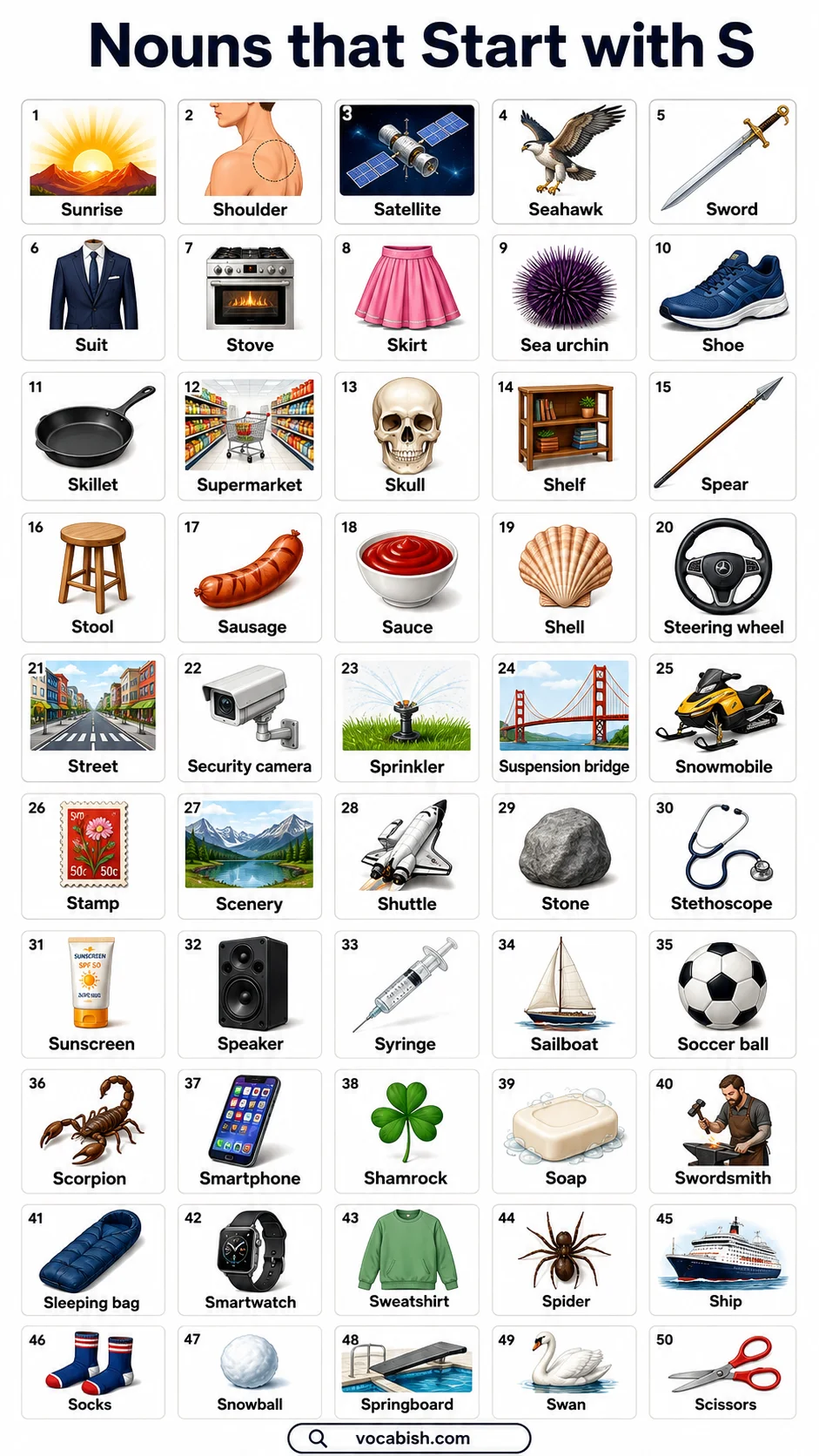List of Nouns Starting with S