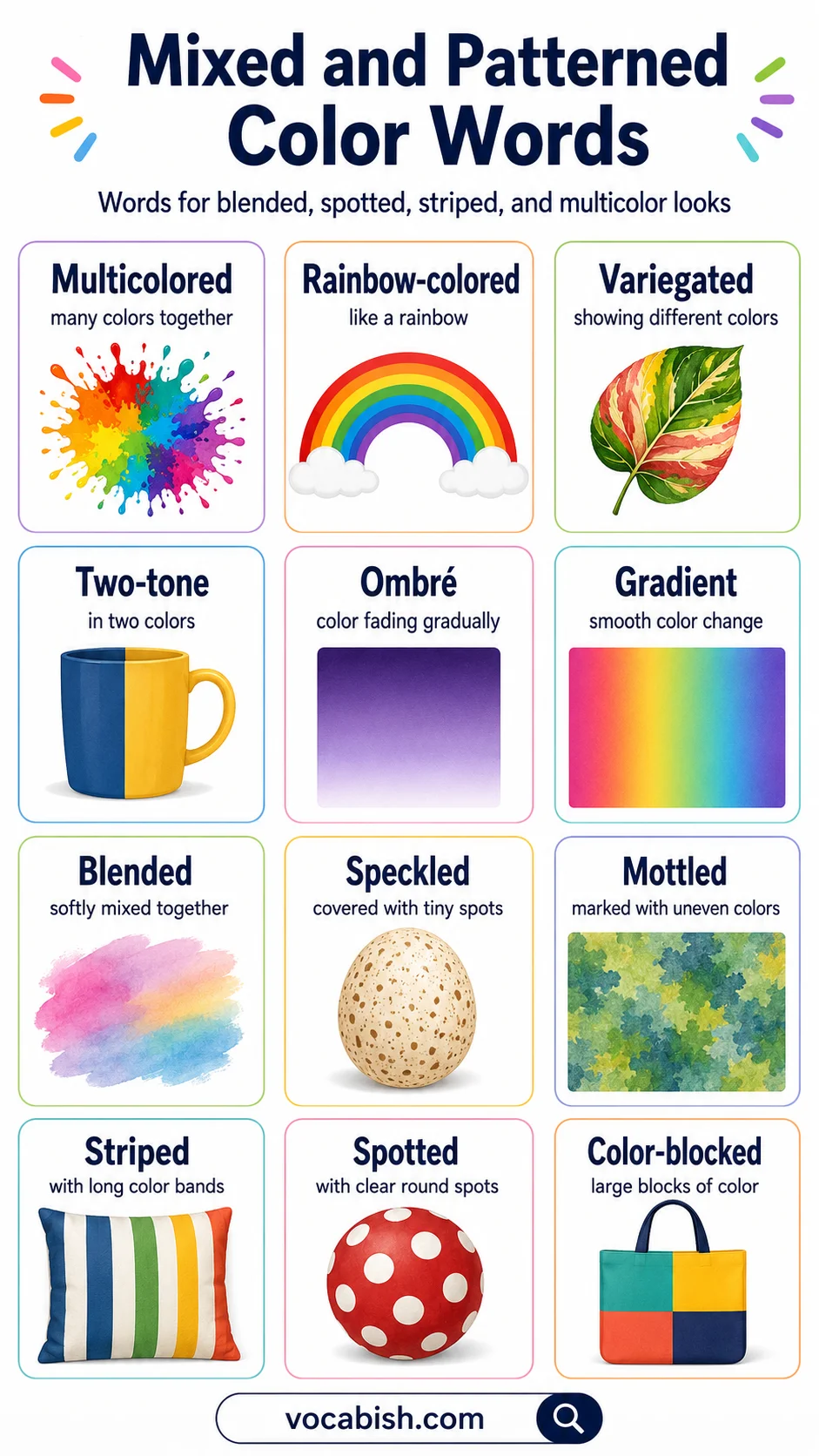 Mixed and Patterned Color Words
