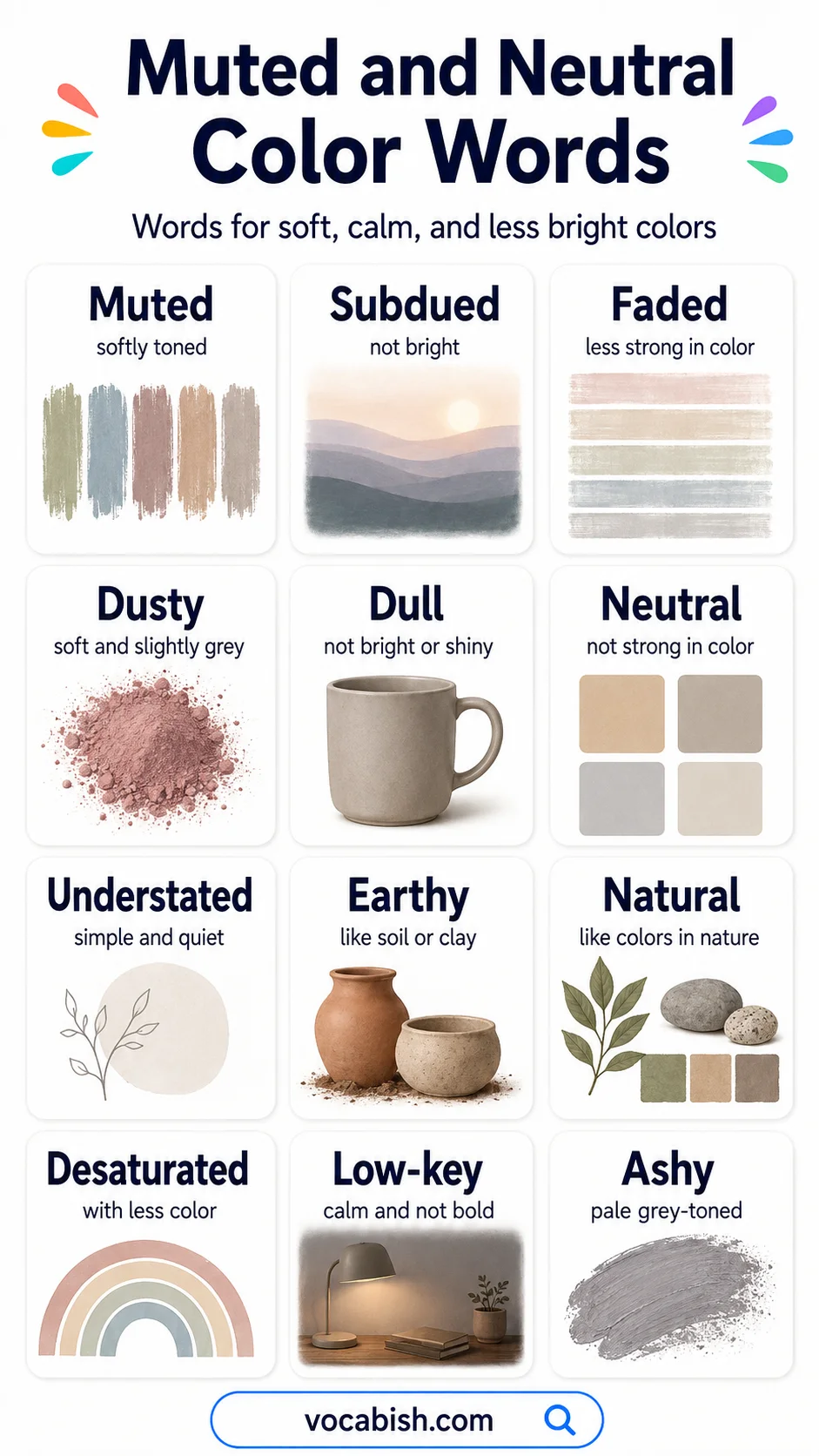 Muted and Neutral Color Words