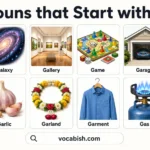 Nouns Start with the Letter G