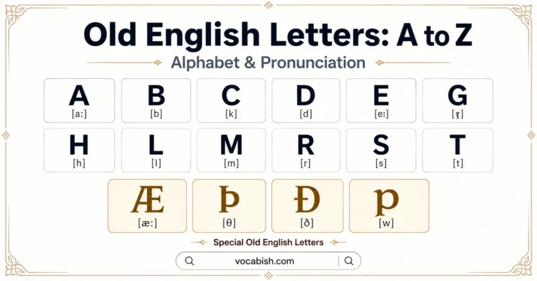 Old English Alphabet A to Z