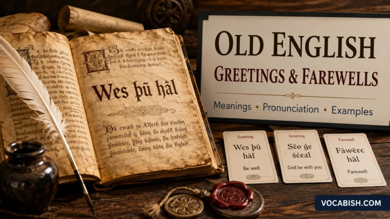 Old English Greetings and Farewells with Their Meanings
