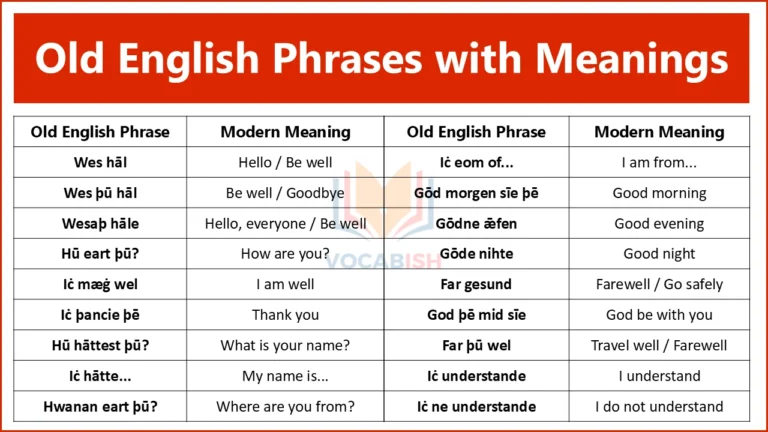 Old English Phrases