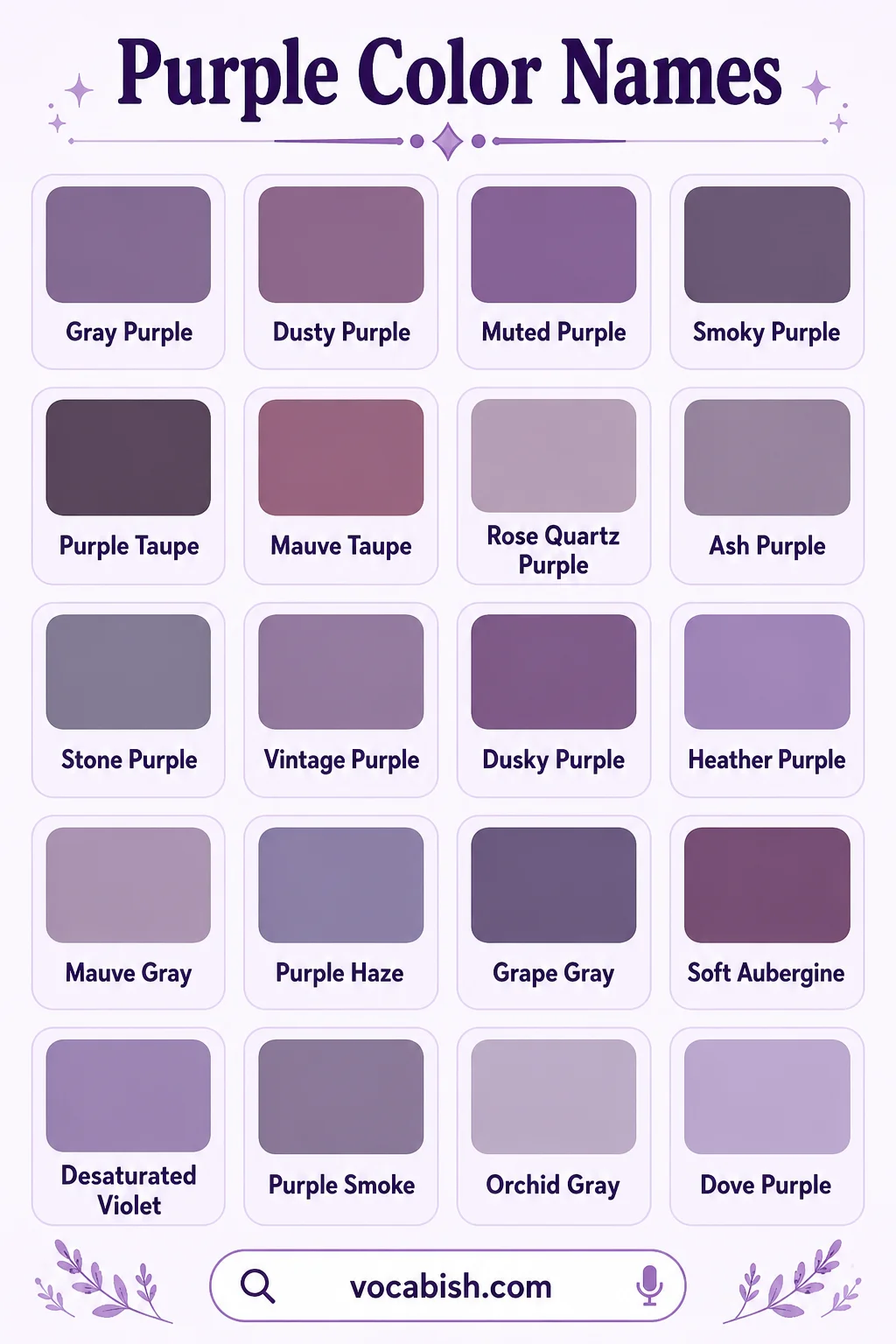 Purple Color Names and Shades