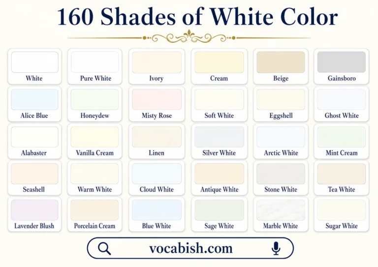 Shades and Names of White Colors