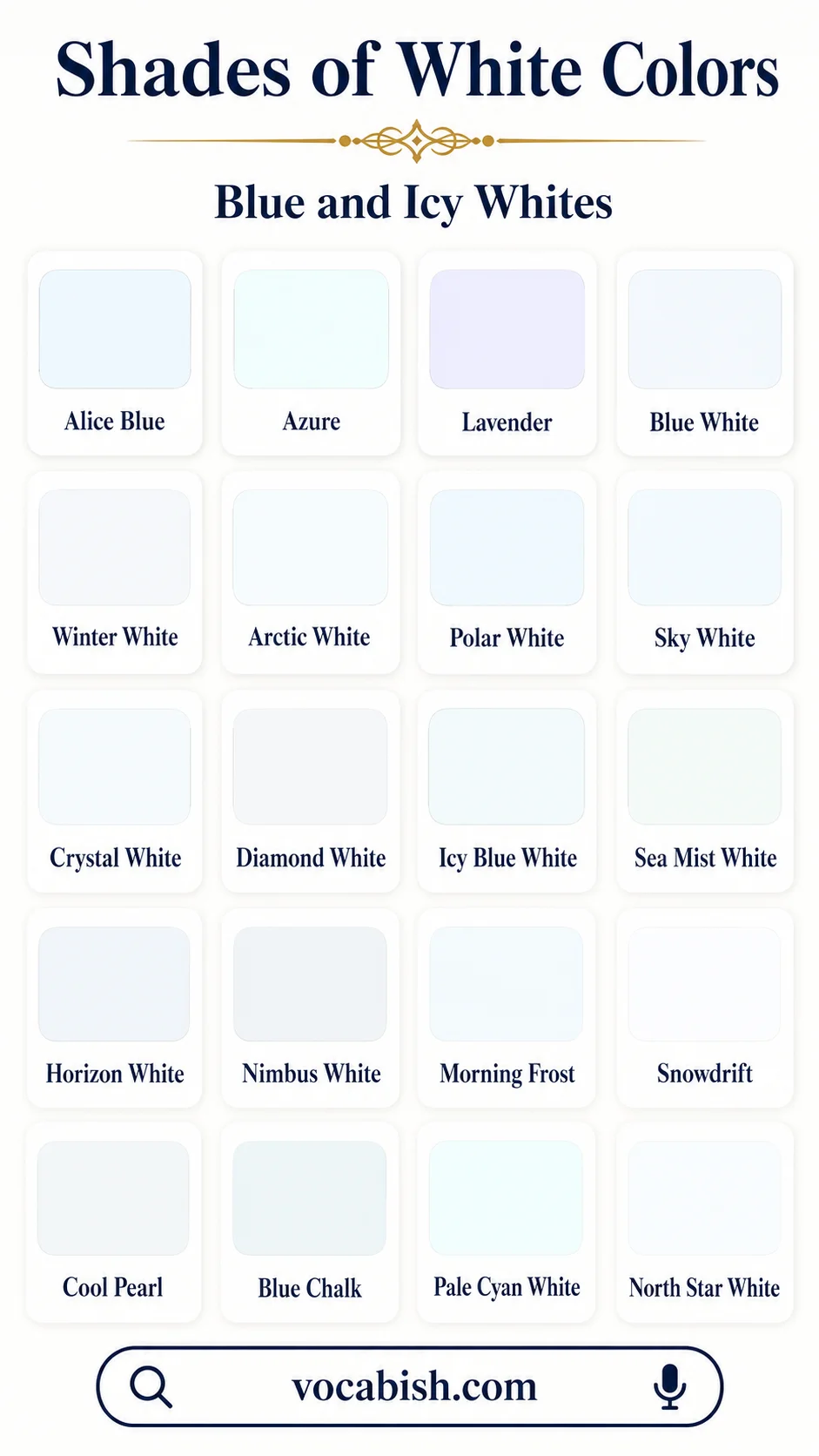 Shades of Blue and Icy Whites