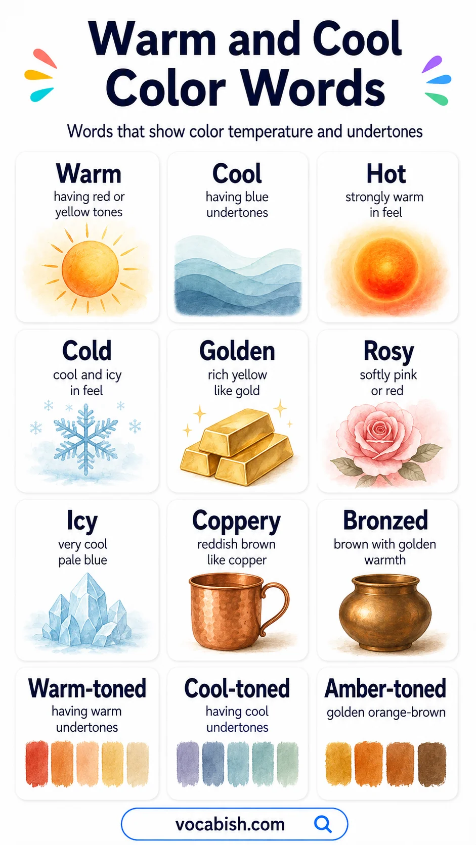 Warm and Cool Color Words