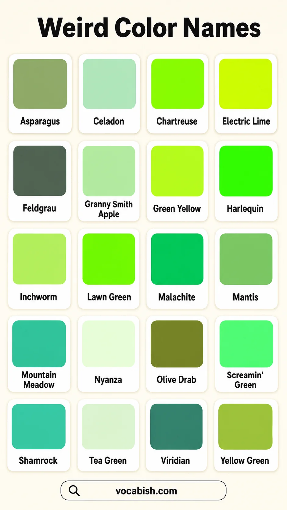 Weird Green Color Names