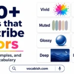 Words that Describe Colors: Color Words and Meanings
