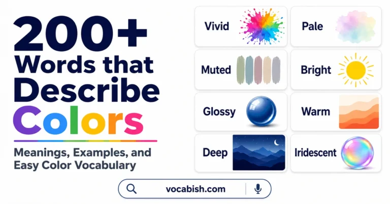 Words that Describe Colors: Color Words and Meanings